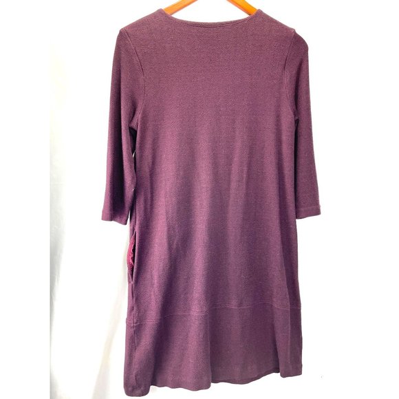 FALL Back to School J.Jill Ponte Knit Herringbone Dress, Size Small Petite - Picture 2 of 8